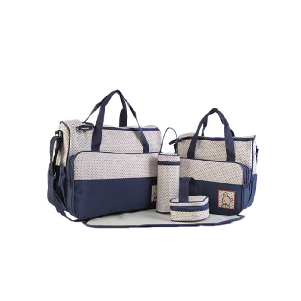 5Pcs Diaper Bags Set Shoulder Travel Baby Nappy Changing Bag Mummy Handbag ACB#