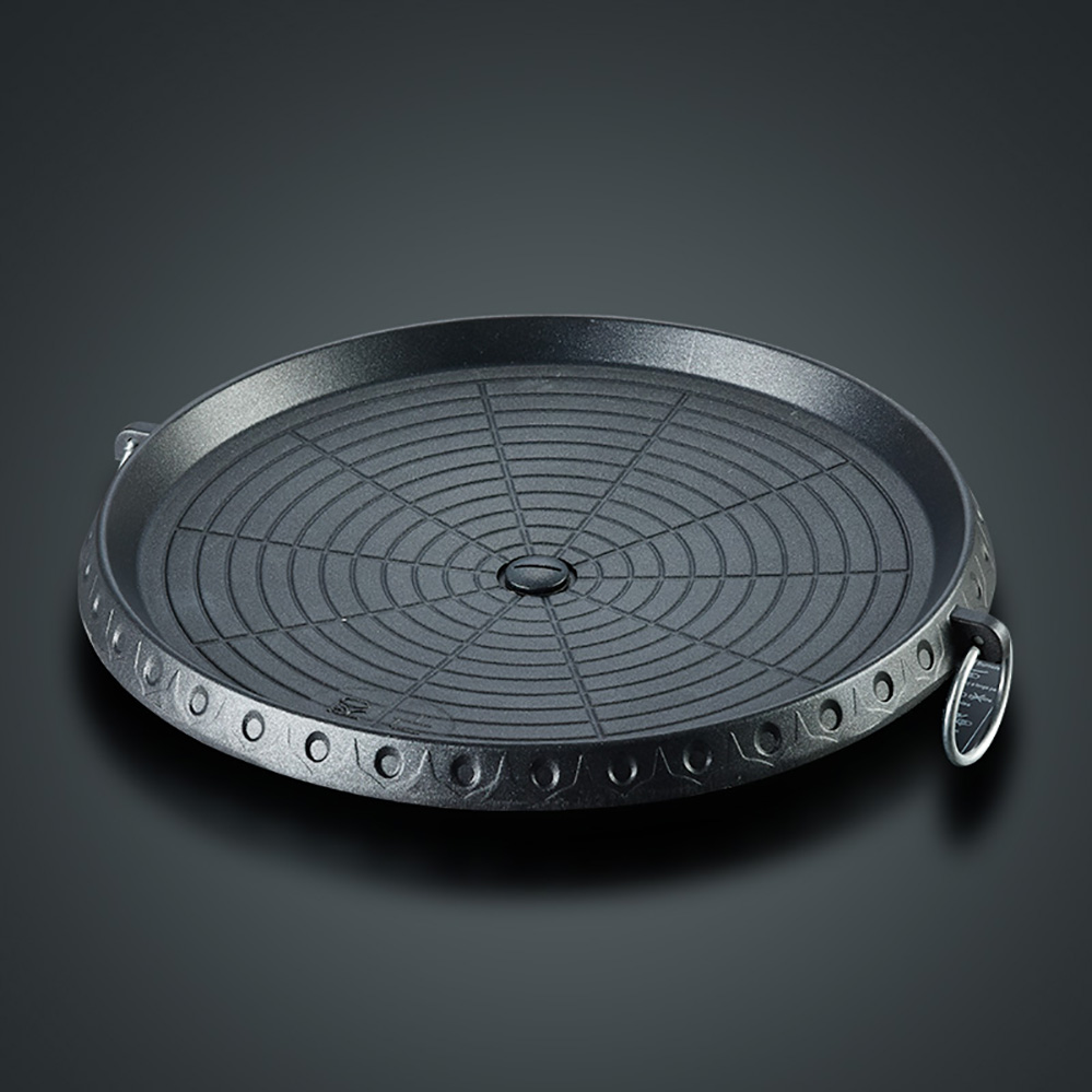 Portable Korean BBQ Grill Pan Non-Stick Induction Cooker Grill Plate