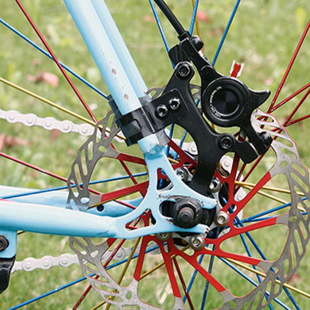 Adjustable Bike Frame Disc Brake Mountain Adaptor Conversion Bracket Kit Bicycle EBay